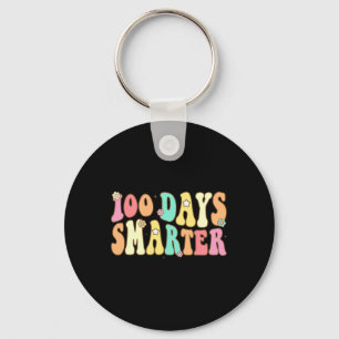 Dagen Slimmer Gelukkige 100ste Dag van School Groo Sleutelhanger
