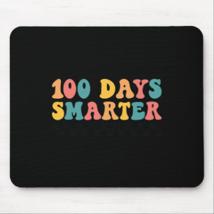 Dagen Slimmer Retro Groovy 100 dagen school Muismat