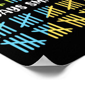 Dagen Slimmer School Feest 100 dagen School Poster (Hoek)