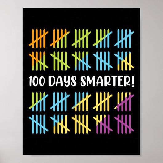 Dagen Slimmer School Feest 100 dagen School Poster (Voorkant)