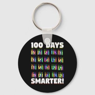 Dagen Slimmere Crayons Student Gift 100 dagen van  Sleutelhanger