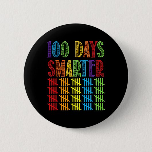 Dagen Slimmere kleuterjuf 100ste dag van Sch Ronde Button 5,7 Cm (Voorkant)