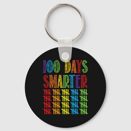 Dagen Slimmere kleuterjuf 100ste dag van Sch Sleutelhanger (Voorkant)