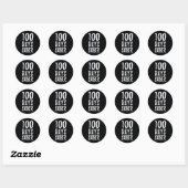 Dagen Sober Gefeliciteerd Soberity Ronde Sticker (Vel)