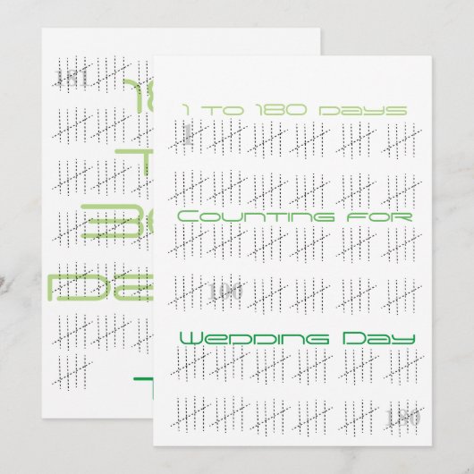 Dagen tellen met stokjes kaart (Voorkant / Achterkant)