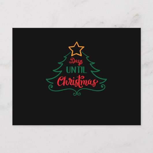 Dagen tot Kerstmis Aankondigingskaart (Voorkant)