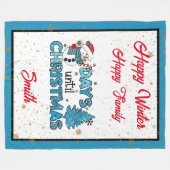 Dagen tot Kerstmis aanpassen Fleece Deken (Voorkant (Horizontaal))