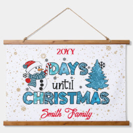 Dagen tot Kerstmis aanpassen Hangend Wandkleed