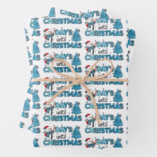 Dagen tot Kerstmis aanpassen Inpakpapier Vel (In situ)