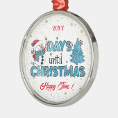 Dagen tot Kerstmis aanpassen Metalen Ornament (Links)