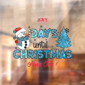 Dagen tot Kerstmis aanpassen Raamsticker (Vel 2)