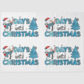 Dagen tot Kerstmis aanpassen Tissuepapier (Voorkant)