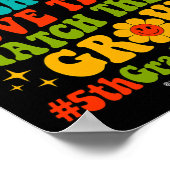 Dagen van 5e klas leraar ze houden van kijken naar poster (Hoek)