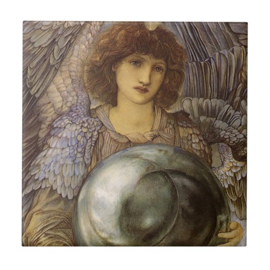 Dagen van creatie, eerste dag door Burne Jones Tegeltje (Voorkant)