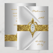 Dagen van de 30e Zijderdag Witte diamantgouden juw Kaart (Voorkant / Achterkant)