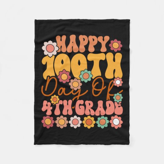 Dagen van de 4e klas Schattigee Groovy Teacher Kin Fleece Deken (Voorkant)