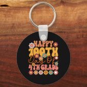Dagen van de 4e klas Schattigee Groovy Teacher Kin Sleutelhanger (Voorkant)