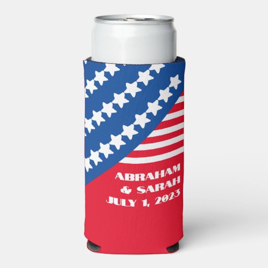 "Dagen van de hemel op aarde vooruit" Trouwgunsten Seltzer Blikjeskoeler (Seltzer Voorkant)