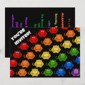 Dagen van de kleurrijke regenboogkinderen kaart (Voorkant / Achterkant)