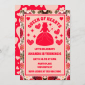 Dagen van de koningin van de harten Rozen Kaart (Voorkant / Achterkant)