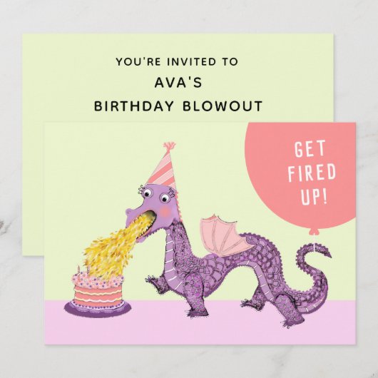 Dagen van de meisjesfeest kaart (Voorkant / Achterkant)