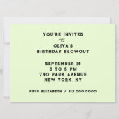 Dagen van de meisjesfeest kaart (Achterkant)