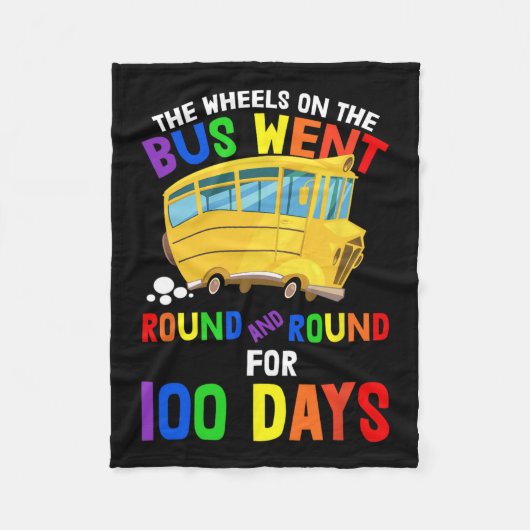 Dagen van de school kinderdagverblijf rijmt wielen fleece deken (Voorkant)