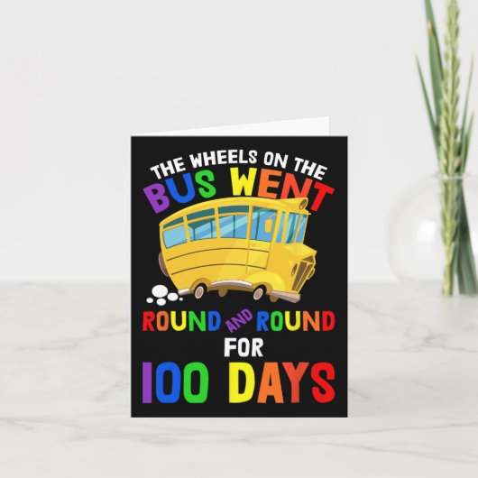 Dagen van de school kinderdagverblijf rijmt wielen kaart (Voorkant)