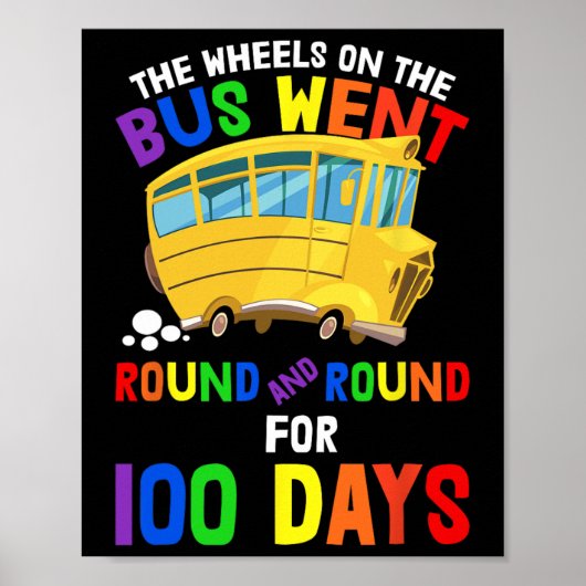 Dagen van de school kinderdagverblijf rijmt wielen poster (Voorkant)