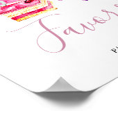 Dagen van de Tea Party Favors Sign Birthday Poster (Hoek)