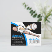 Dagen van de viering van Trendy Blue Baseball Kaart (Staand voorkant)