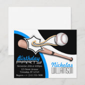 Dagen van de viering van Trendy Blue Baseball Kaart (Voorkant / Achterkant)