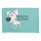 Dagen van de week - blauwe kinder kussensloop (Voorkant)