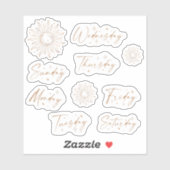 Dagen van de Week Celestial Planner Sticker Sheet (Vel)