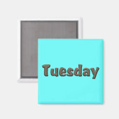 Dagen van de week - dinsdag magneet (Voorkant / Achterkant)