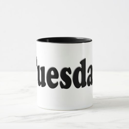 Dagen van de week - dinsdag mok (Midden)