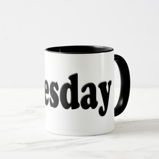 Dagen van de week - dinsdag mok (Voorkant rechts)