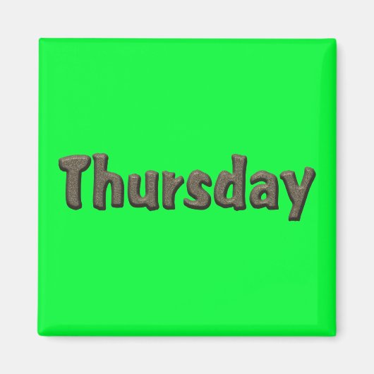Dagen van de Week - Donderdag Magneet (Voorkant)