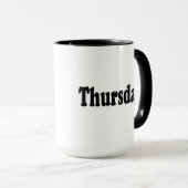 Dagen van de Week - Donderdag Mok (Voorkant rechts)