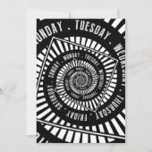 Dagen van de week feestdagenkaart (Voorkant)