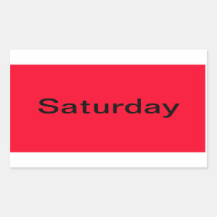 Dagen van de Week Kleur Gecodeerde Agenda Visual T Rechthoekige Sticker