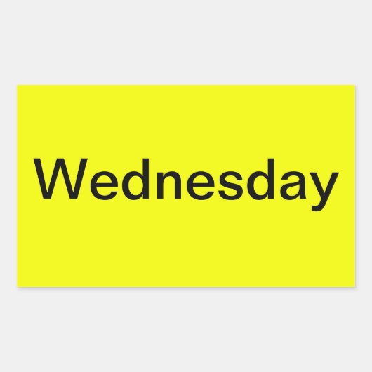 Dagen van de week Kleurgecodeerde kalender Visuele Rechthoekige Sticker (Voorkant)