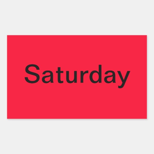 Dagen van de week Kleurgecodeerde kalender Visuele Rechthoekige Sticker (Voorkant)