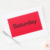 Dagen van de week Kleurgecodeerde kalender Visuele Rechthoekige Sticker (Envelop)