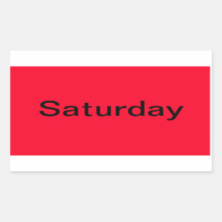 Dagen van de week Kleurgecodeerde kalender Visuele Rechthoekige Sticker