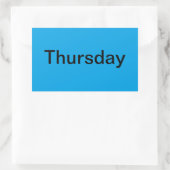 Dagen van de week Kleurgecodeerde kalender Visuele Rechthoekige Sticker (Tas)