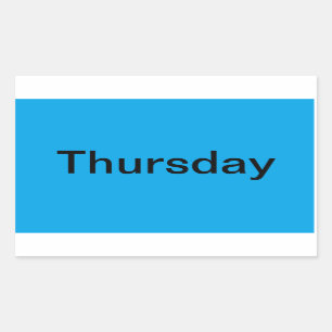 Dagen van de week Kleurgecodeerde kalender Visuele Rechthoekige Sticker