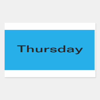 Dagen van de week Kleurgecodeerde kalender Visuele Rechthoekige Sticker