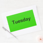 Dagen van de week Kleurgecodeerde kalender Visuele Rechthoekige Sticker (Envelop)