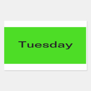 Dagen van de week Kleurgecodeerde kalender Visuele Rechthoekige Sticker